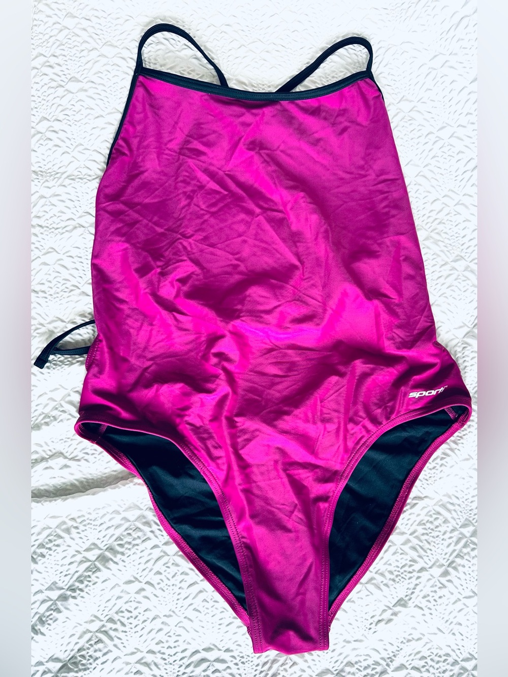 Sport One-Piece Swimsuit in Deep Magenta w/ cheeky back side